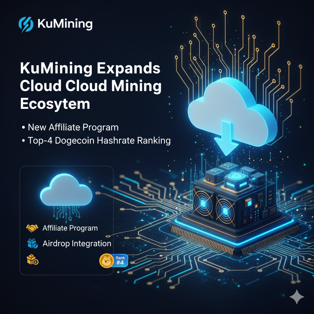 KuMining Expands Cloud Mining Ecosystem with New Affiliate Program, Airdrop Integration, and Top-4 Dogecoin Hashrate Ranking